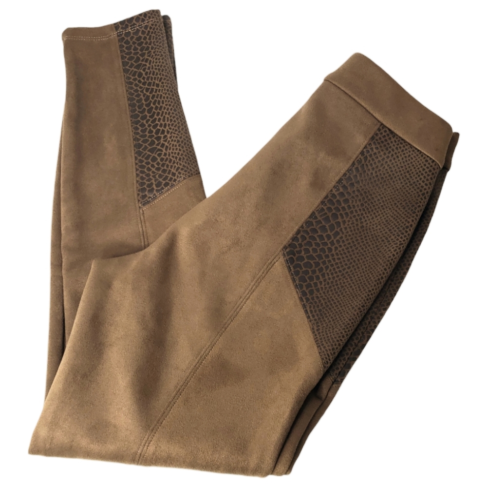 Marc NY Faux Ultra Suede Snake Leggings Apres Ski Lodge Cabin Bonfires XS Fall
